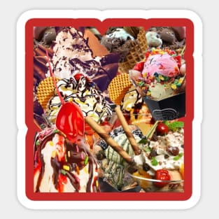 Ice cream pattern Sticker